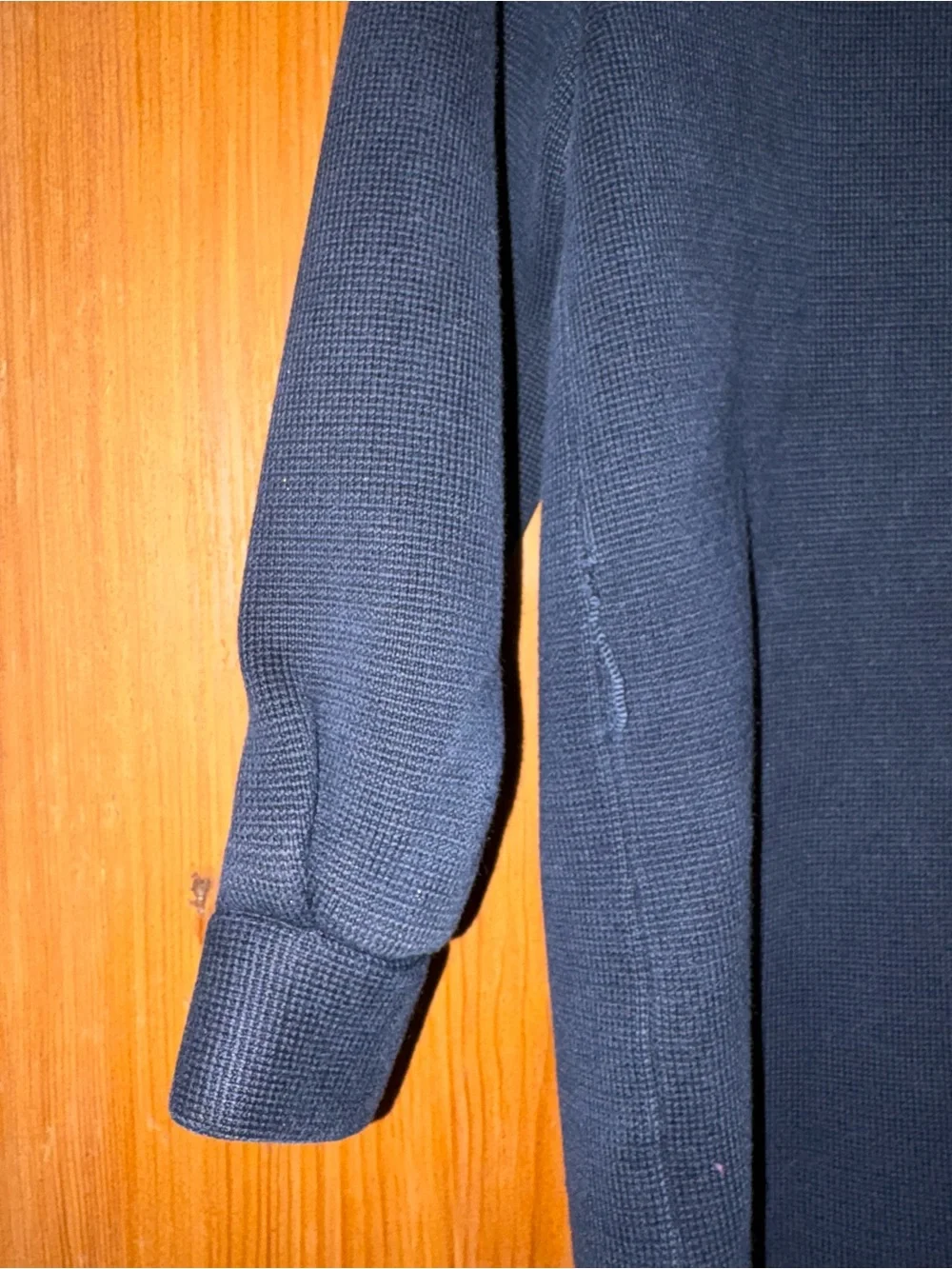Women’s JCrew Navy Blue Cotton Knit Sweater Double Breasted Size M